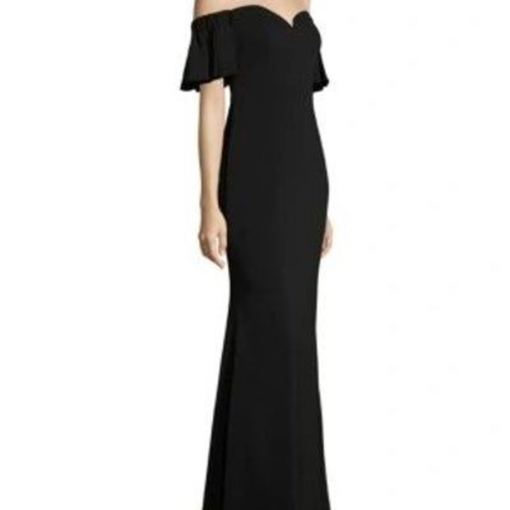 Badgley Mischka Flutter Sleeve Gown